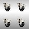 Service Caster 3 Inch 316SS Soft Rubber Swivel Top Plate Caster Set Total Lock Brake SCC SCC-SS316TTL20S314-SRS-4 - alternate 1